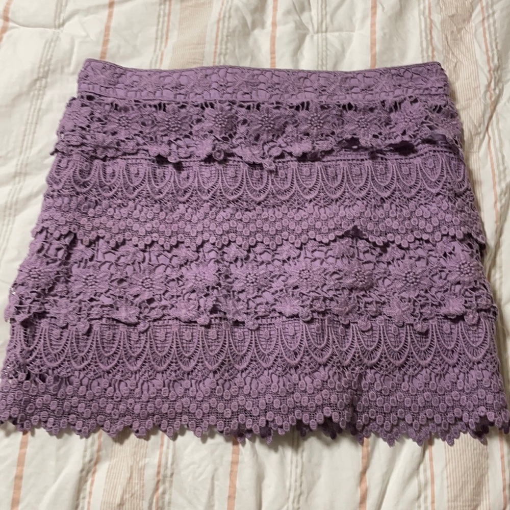 AEO purple lace skirt